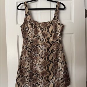 Lulus Faux Snake Mini Dress